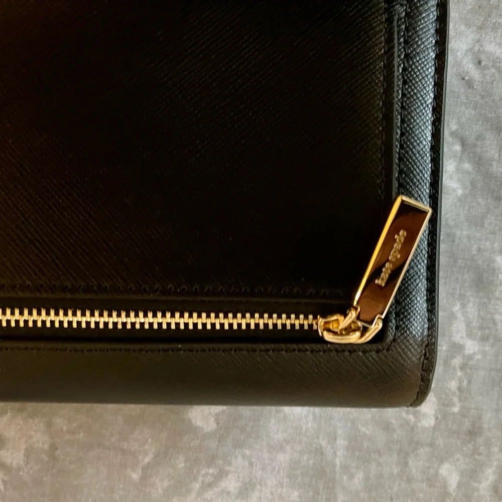 Brand New Kate Spade Madison Lge Black Wallet/ Wristlet - Picture 6 of 11